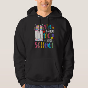 100th Day Of School No Prob Llama 100 Days Of 4th Hoodie