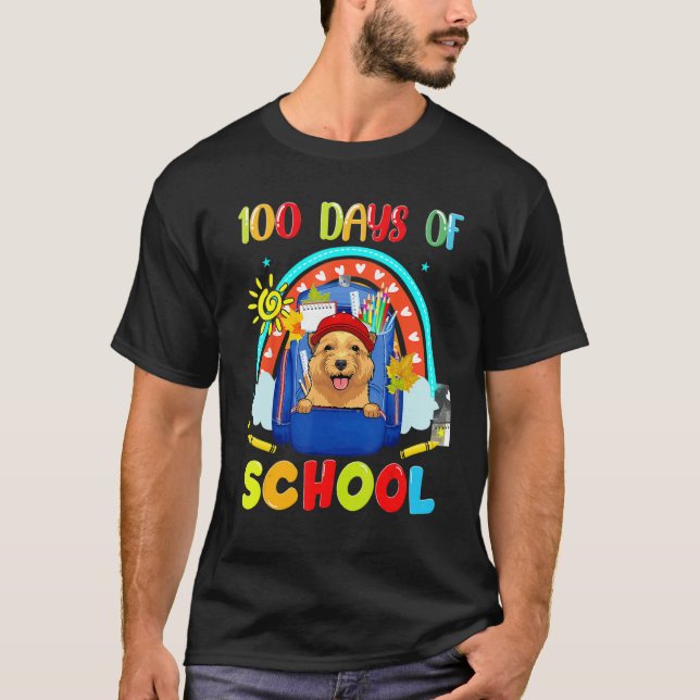100th Day of School Norfolk Terrier Dog Teacher T-Shirt (Front)