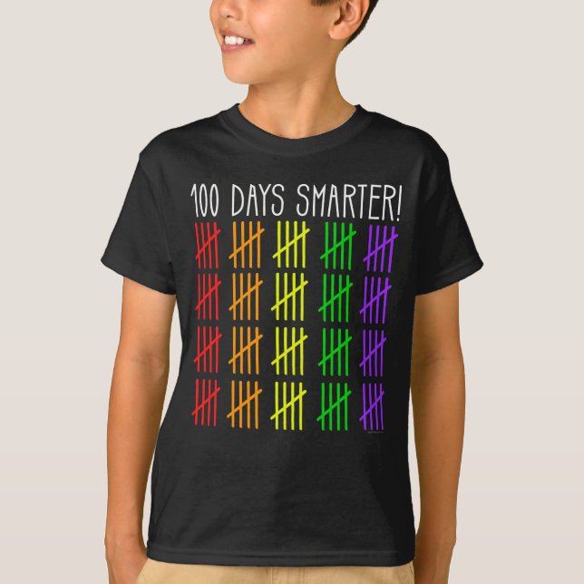 100th Day of School Rainbow Counting Teacher T-Shirt (Front)