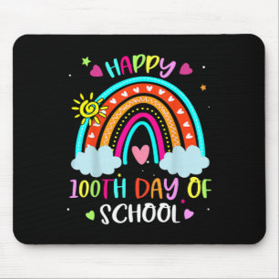 100th Day Of School Rainbow Happy 100 Days Smarter Mouse Pad
