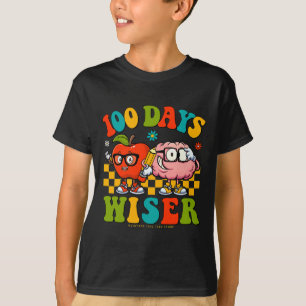 100th Day Of School Retro Teachers Kids 100 Days W T-Shirt