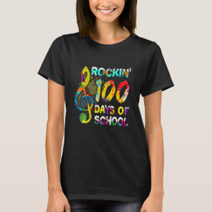 100th Day Of School Rockin 100 Days Of School Musi T-Shirt
