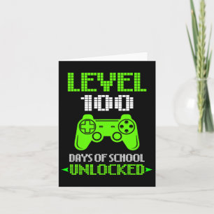 100th Day Of School Shirt Kids Video Games Boy Gif Card