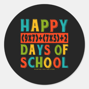 100th Day Of School Shirts Teacher Kids Back To Sc Classic Round Sticker