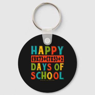 100th Day Of School Shirts Teacher Kids Back To Sc Keychain