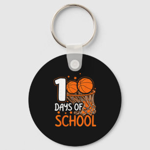 100th Day Of School Sketll Kids 100 Days Of School Keychain