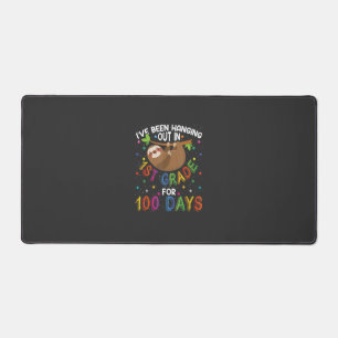 100th Day of School Sloth Design - 1st Grade 100 D Desk Mat