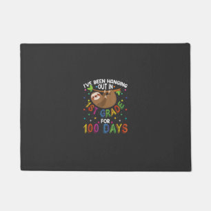 100th Day of School Sloth Design - 1st Grade 100 D Doormat