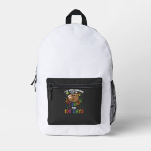100th Day of School Sloth Design - 1st Grade 100 D Printed Backpack