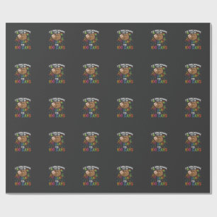 100th Day of School Sloth Design - 1st Grade 100 D Wrapping Paper