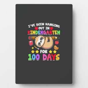 100th Day Of School Sloth Shirt Kindergarten 100 D Plaque