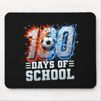 100th Day Of School Soccer 100 Days Of School Boys Mouse Pad
