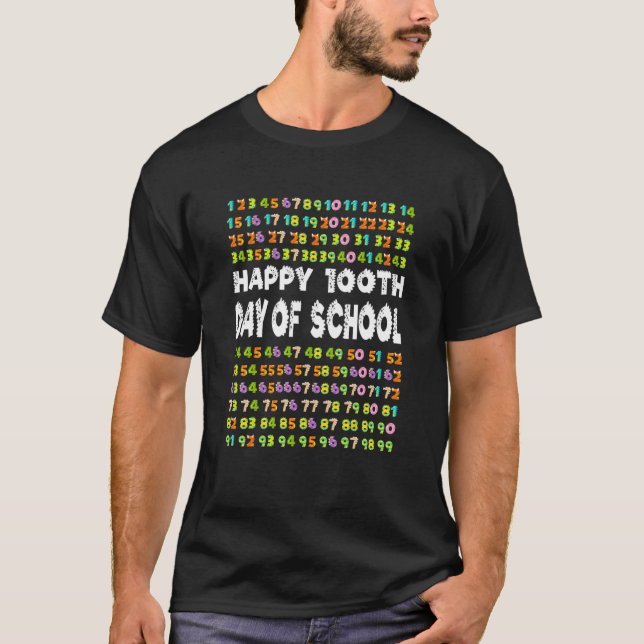 100th Day of School Teacher 100 Days Dinosaur Math T-Shirt (Front)