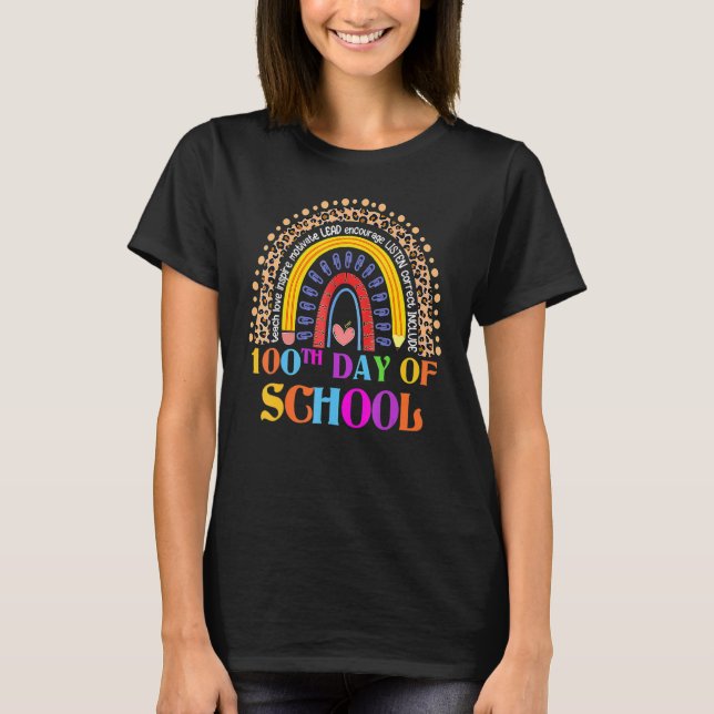 100th Day Of School Teacher 100 Days Smarter Boho  T-Shirt (Front)