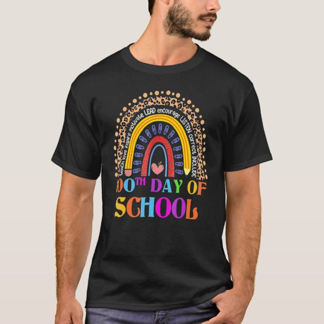 100th Day Of School Teacher 100 Days Smarter Boho  T-Shirt (Front)