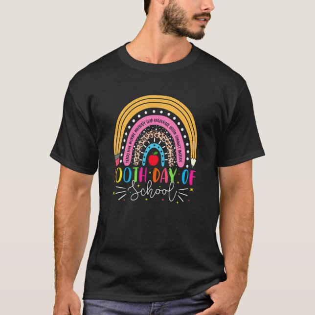 100th Day Of School Teacher 100 Days Smarter Boho  T-Shirt (Front)
