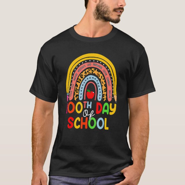 100th Day Of School Teacher 100 Days Smarter Boho  T-Shirt (Front)