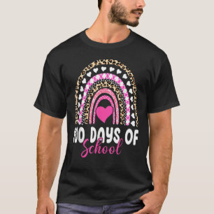 100th Day Of School Teacher 100 Days Smarter Leopa T-Shirt
