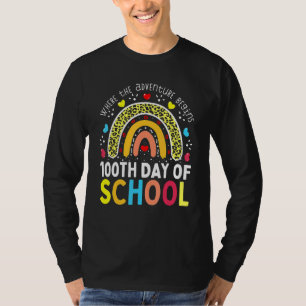 100th Day Of School Teacher 100 Days Smarter Leopa T-Shirt