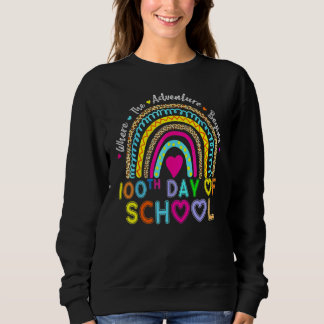 100th Day Of School Teacher 100 Days Smarter Rain Sweatshirt
