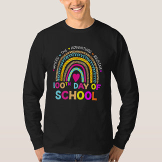 100th Day Of School Teacher 100 Days Smarter Rain T-Shirt