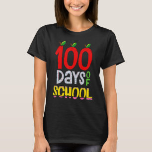 100th Day Of School Teacher 100 Days Smarter Rainb T-Shirt