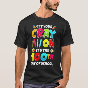100th Day Of School Teacher 100 Days Smarter Rainb T-Shirt
