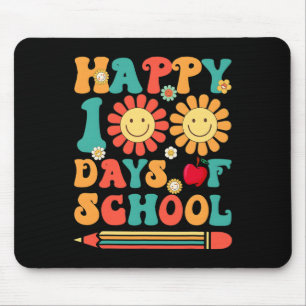 100th Day Of School Teacher Groovy - 100 Days Smar Mouse Pad