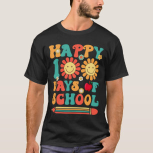 100th Day Of School Teacher Groovy - 100 Days Smar T-Shirt