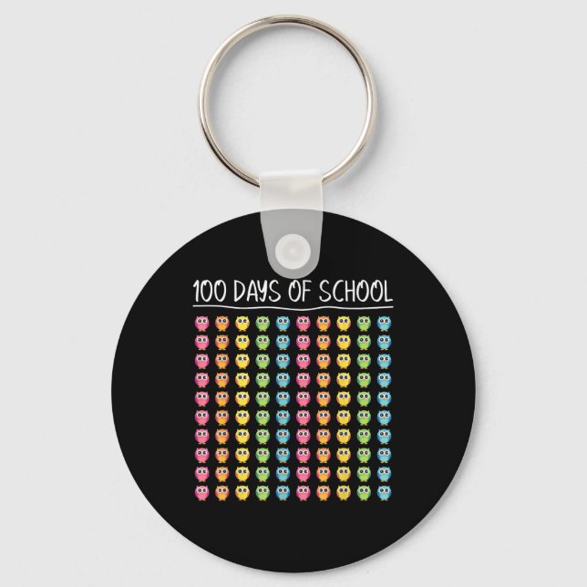 100th Day Of School Teacher Happy 100 Days Of Scho Keychain (Front)