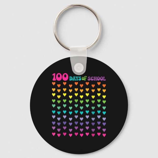 100th Day Of School Teacher Kids 100 Days Math Num Keychain (Front)