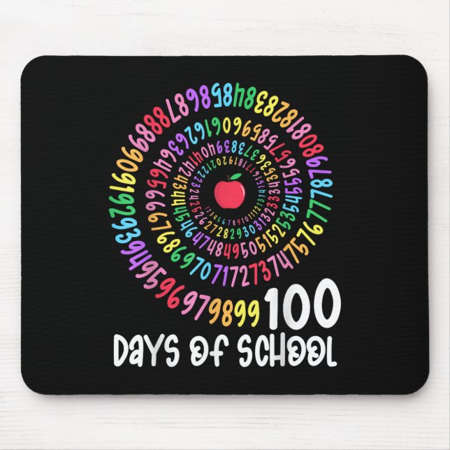 100th Day Of School Teacher Kids 100 Days Math Num Mouse Pad (Front)