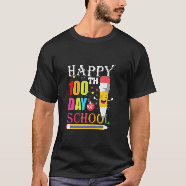 100th Day Of School Teacher Kids 100 Days Of Schoo T-Shirt (Front)