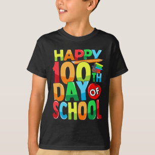 100th Day Of School Teacher Kids Child Happy 100 D T-Shirt