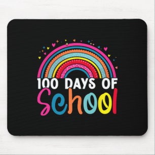 100th Day Of School Teacher Kids Retro Groovy 100  Mouse Pad