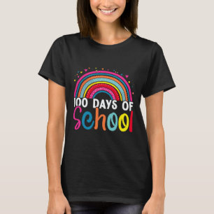 100th Day Of School Teacher Kids Retro Groovy 100  T-Shirt
