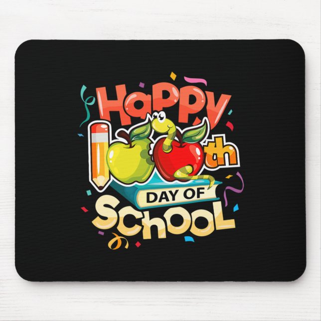 100th Day Of School Teacher Rainbow 100 Days Smart Mouse Pad (Front)