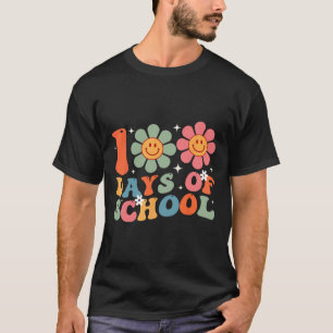 100th Day Of School Teacher Retro Kids 100 Days Of T-Shirt