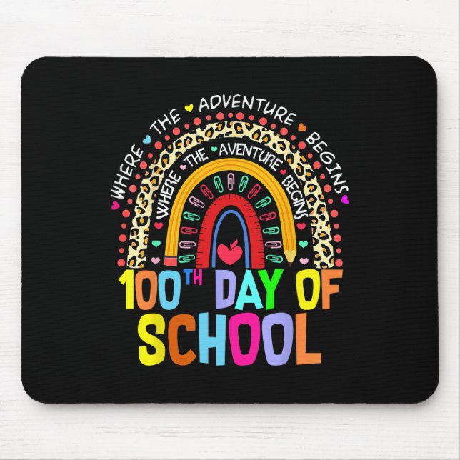 100th Day Of School Teacher Student 100 Days Smart Mouse Pad (Front)