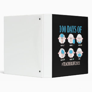 100th Day Of School Teacher Teacherlife 2021 Sheep Binder