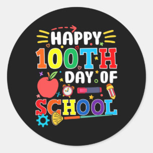 100th Day Of School Teachers 100 Days 2 Classic Round Sticker