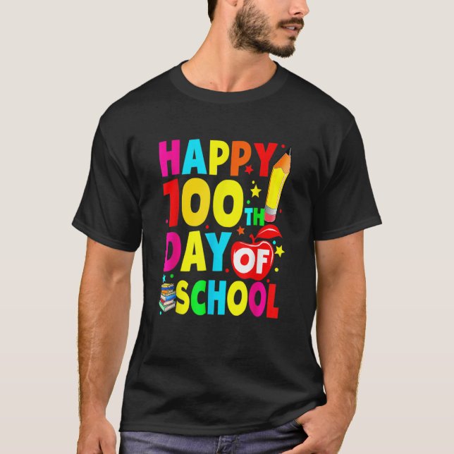 100th Day Of School Teachers Costume 100 Days Stud T-Shirt (Front)