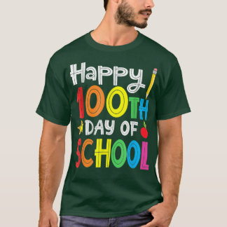 100th Day of School Teachers Kids Child Happy 100  T-Shirt