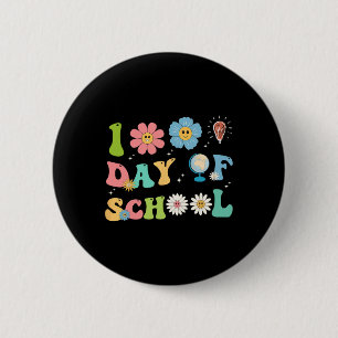 100th Day Of School Teachers Kids Happy 100 Days O 2 Inch Round Button