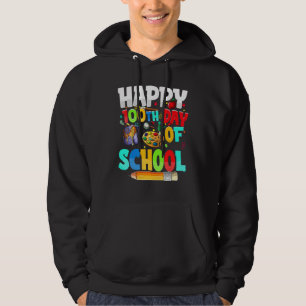 100th Day Of School Teachers Kids Happy 100 Days O Hoodie