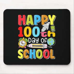 100th Day Of School Teachers Kids Happy 100 Days O Mouse Pad