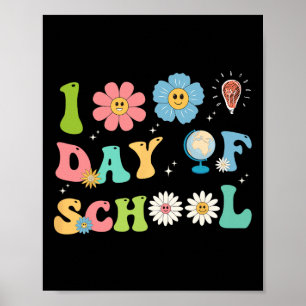 100th Day Of School Teachers Kids Happy 100 Days O Poster