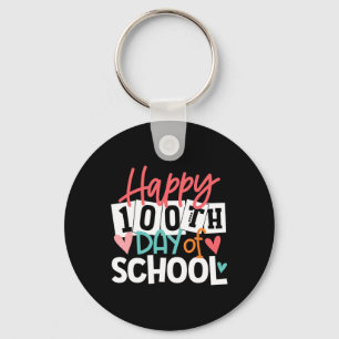 100th Day Of School Teachers Kids Women Happy 100  Keychain