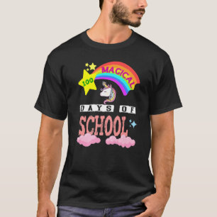 100th Day of School Unicorn 100 Magical Days Teach T-Shirt