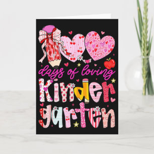100th Day Of School Valentine 100 Days Of Kinderga Card